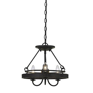 Cal Lighting 60W X 3 Helena Metal 2 in 1 Pendant/Semi Flush Mount Fixture - 1 of 2