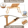SKONYON Bamboo Laptop Desk Adjustable Folding Bed Tray with Drawer - 4 of 4