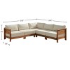 Alaterre Furniture Barton Outdoor Weather Resistant Sectional with Cushions - 3 of 4