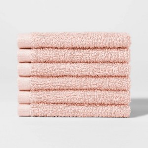 6pk Washcloth Set Peach - Room Essentials , Pink