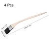 Unique Bargains Bristle Wall Treatment Tool Paint Brush with Long Wood Handle 4 Pcs - 2 of 4