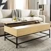 Gina Lift-Top Coffee Table - Light Oak/Black - Safavieh - 3 of 4