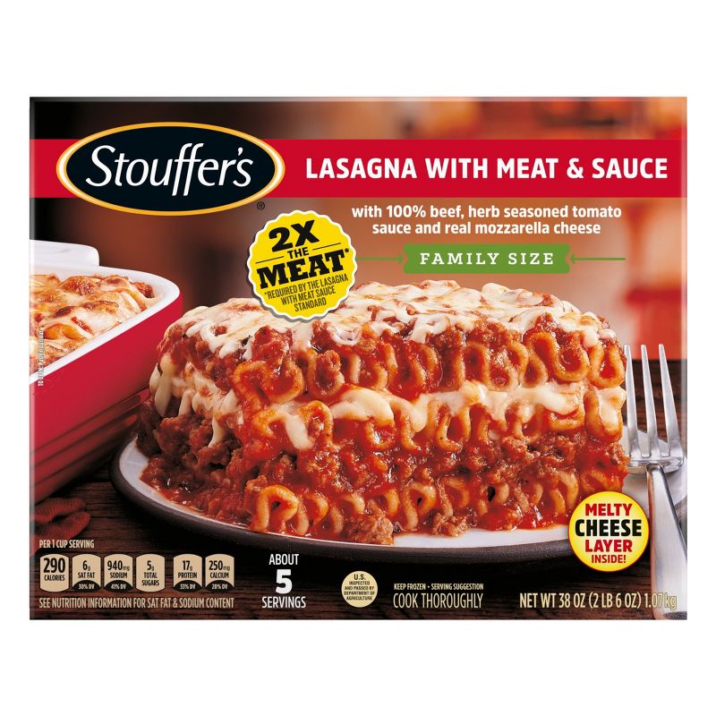 Stouffer's Frozen Lasagna with Meat & Sauce Family Size - 38oz, 1 of 14