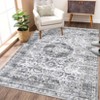 coucheta Entryway Runner Rug 2x6 Ultra-Soft Washable Rug Runner Vintage Medallion Hallway Carpet Indoor, Non Slip for Kitchen, Low Pile Non-Shedding - 4 of 4