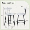 HDZNVF Set of 2 Fashionable and Comfortable of Ergonomic High Legged Bar Chairs, White and Black - 4 of 4