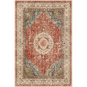 Coolmee Washable Area Rug for Living Room Boho Rugs Non-Slip Thin Vintage Throw Carpet for Bedroom Office Dining Room Kitchen Home - 1 of 2
