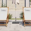vidaXL Parasol Base Black Granite, Stainless Steel - 3 of 4