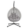 Versatile Hanging Egg Chair, Egg Chair For Outside With Cushion, Egg Chair Hanging With Sturdy Iron Base Support-Cuddlewood - 3 of 4