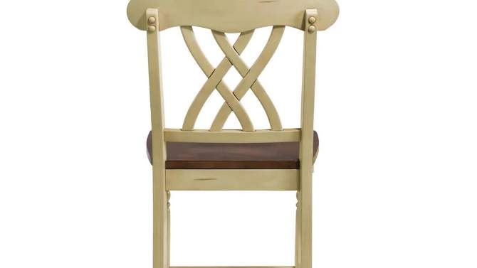 Set of 2 Dylan Counter Height Dining Chair Wood/Buttermilk/Oak - Acme Furniture, 2 of 7, play video