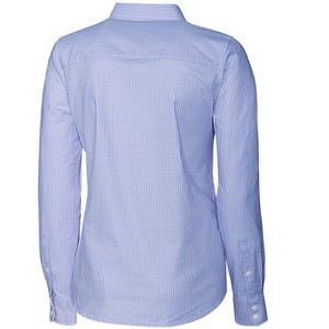 Cutter & Buck Stretch Oxford Stripe Womens Long Sleeve Dress Shirt - 1 of 2
