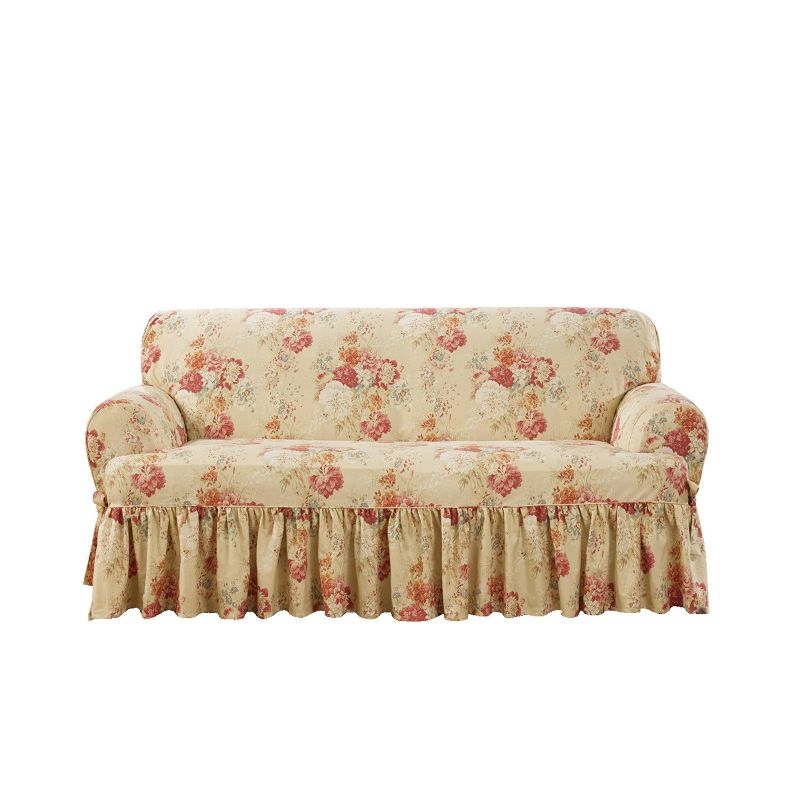 Ballad Bouquet T Cushion Loveseat Slipcover Blush - Waverly Home, 1 of 5