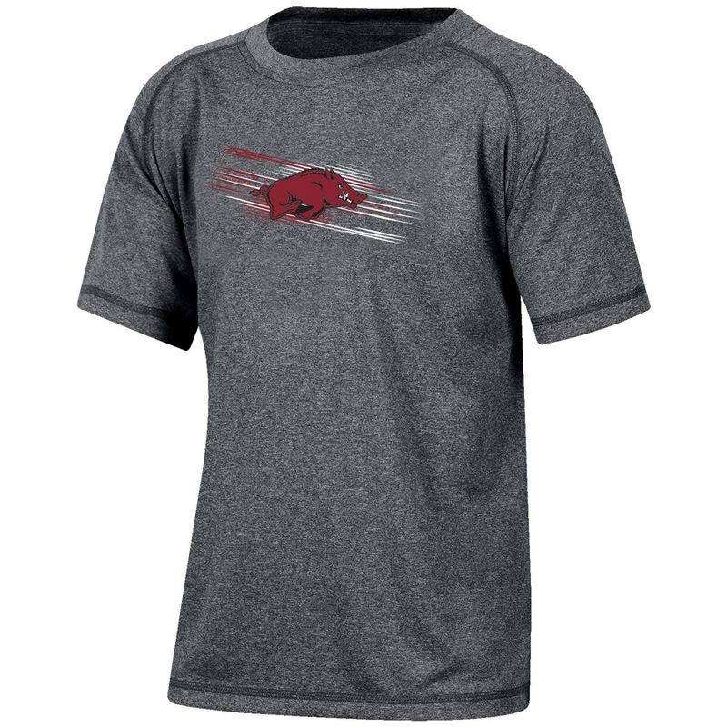 NCAA Arkansas Razorbacks Boys&#39; Gray Poly T-Shirt, 1 of 4