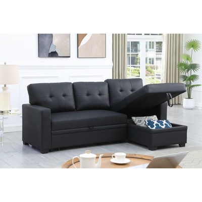 NicBex Couches for Living Room Pull out Sectional Sofa Couches Modern Comfy Upholstered Sofa with Chaise and Storage