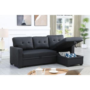NicBex Couches for Living Room Pull out Sectional Sofa Couches Modern Comfy Upholstered Sofa with Chaise and Storage - 1 of 4