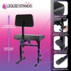 Liquid Stands Piano Bench Adjustable Stool Music Keyboard Bench with Backrest Seat for Piano Keyboard Stand for Musicians with Black Padded Cushion - 3 of 4