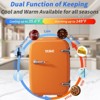 YASHE Mini Fridge, 4 Liter/ 6 Cans Skincare Fridge for Bedroom, 110V AC/ 12V DC Thermoelectric Cooler and Warmer for Drink, Office, Car, Orange - 3 of 4