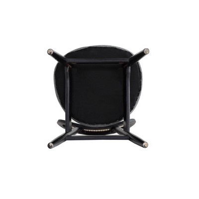 High Gray Wood and Cane Side Chair