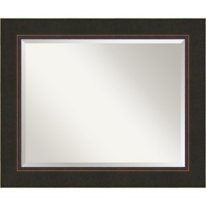 Amanti Art Milano Bronze Beveled Wood Bathroom Wall Mirror - 1 of 4