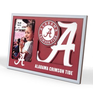 NCAA Alabama Crimson Tide Logo 4" x 6" Picture Frame: MDF Rectangle Tabletop Display - 1 of 4