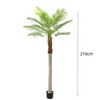 2PCS 210cm Nordic Ins Style Artificial Phoenix Palm Tree - Large Faux Plastic Plant for Hotel Lobby/Home Decor - 2 of 2