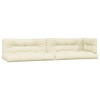 vidaXL Pallet Cushion Set of 5 Cream 100% Polyester Extra Thick Surface - 2 of 4