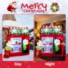 Tangkula 6.5FT Height Christmas Inflatable Santa Claus, Self-inflatable Decor w/ Cookie Shop Gingerbread Man Colorful Lights Blow up Wave Santa Claus - 4 of 4