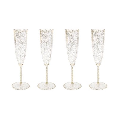 champagne with flutes