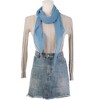 Elerevyo Women's Solid Rhombus Wrinkle Neck Beach Gauze Scarf - 2 of 4
