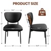 Gikpal Dining Chairs, Dining Room and Kitchen Chairs, Mid Century Modern Upholstered PU Leather Accent Chairs with Walnut Bentwood & Enlarged Cushion - 2 of 4