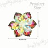 Unique Bargains Women's Rhinestone Sunflower Snowflake Brooch Pin - 2 of 4