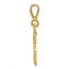 Black Bow Jewelry 14k Yellow Gold, Varsity Collection, Small D/C Pendant Number 15 - 2 of 4