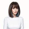 Alilang Straight Bob Wig with Bangs for Women Heat-Resistant Synthetic Natural-Looking Short Bob Style - 3 of 4