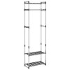 VidaXL 3-Tier Clothes Rack Silver 23.2"x11.4"x75.6" Aluminum - 2 of 4