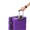 Vynxaria 3-Piece Purple Expandable ABS Hardshell Luggage Set 20/24/28" Spinner Wheels TSA Lock - 2 of 4