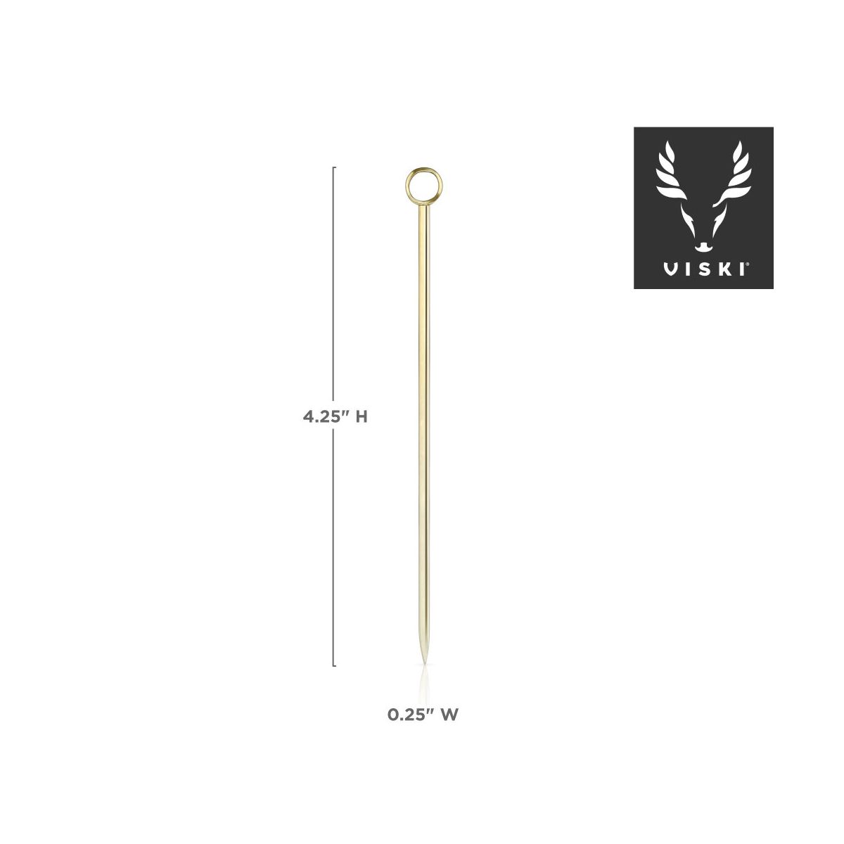 Viski Cocktail Picks, Set of 6 Stainless Steel - thumbnail 3