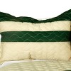 Slickblue Full/Queen Quilt Set with 2 Shams, Handmade Vermicelli Quilted, 4 Color Options, 3 Piece Set - 2 of 4