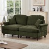SKRAN Mid Century Chenille Sectional Couch Loveseat Sofa, with Flared Arms and Removable Ruffle Pleated Skirts for Living Room, Bedroom - 4 of 4