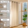 Evideco French Home Goods Elegant Window Curtain Panel - 100% Cotton, Light-Filtering Privacy Drapes, 95x55 Inches - 3 of 4
