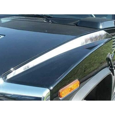 QAA is Compatible with 2003-2009 Hummer H2 2 Piece Stainless Hood Accent Trim HV43014