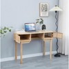 Nordlys 2-Door Wood and Rattan Desk Classic Style Bedroom - 2 of 4