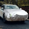 Unique Bargains Front Half Car Cover Waterproof Outdoor Half Cover 210D Silver Tone - 2 of 4