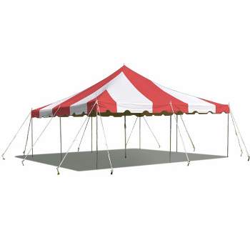 Party Tents Direct Weekender Outdoor Canopy Pole Tent, Red, 20 ft x 20 ft