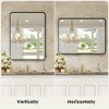 Black Vanity Bathroom Mirror, Metal Framed Rectangular Modern Mirrors,Use Tempered Glass,for Bathroom,Living Room(Contains Mirror Only) - 2 of 4