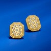 Ross-Simons Diamond Etruscan-Style Earrings in 18kt Gold Over Sterling - 3 of 4