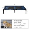 36" x 30" Elevated Cooling Dog Bed for Large Dogs,Indoor Outdoor Raised Pet Cot with Mesh Center - LAOTIES - 3 of 4