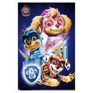 Trends International Paw Patrol: The Mighty Movie - Group Framed Wall Poster Prints - 1 of 4