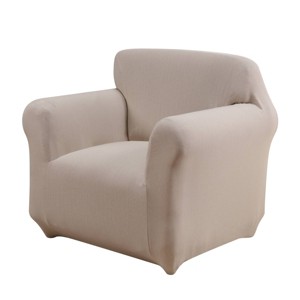Santa Barbara Chair Slipcover Cream - Kathy Ireland: Stretch Fit, Box Cushion Compatible, Easy Care - 1 of 3