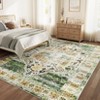 Vintage Rug Washable Rug Indoor Soft Faux Wool Living Room Rug - 2 of 4