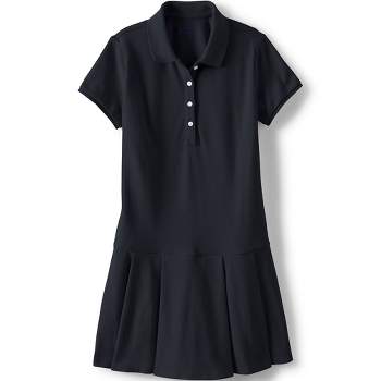 Lands' End School Uniform Kids Short Sleeve Mesh Pleated Polo Dress