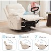 Oversized Manual Reclining Rocking Chair, 360 Swivel Glider with Cup Holder, Massage and Heat - 4 of 4